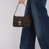 Fendi Zucca Mama Mini Baguette Bag