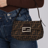 Fendi Zucca Mama Mini Baguette Bag