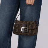 Fendi Zucca Mama Mini Baguette Bag