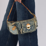 Limited Edition Louis Vuitton Monogram Denim Patchwork Pouchy