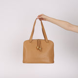 Chanel 1993 Caviar Beige Coco Mark Zip Tote 24K GP