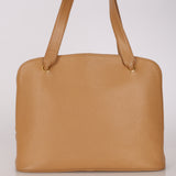 Chanel 1993 Caviar Beige Coco Mark Zip Tote 24K GP