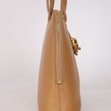 Chanel 1993 Caviar Beige Coco Mark Zip Tote 24K GP