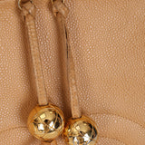 Chanel 1993 Caviar Beige Coco Mark Zip Tote 24K GP