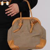 Prada Corda Logo Jacquard Large Frame Tote