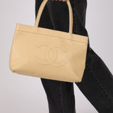 Chanel 2005 Light Butter Yellow Caviar Timeless Tote 24K GP