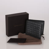 Bottega Veneta Black Intrecciato Bifold Wallet