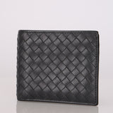 Bottega Veneta Black Intrecciato Bifold Wallet