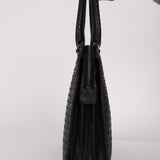 Vintage Bottega Veneta Black Intrecciato Milano Sac De Document