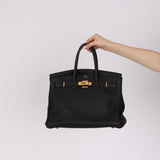 Hermes 2003 Noir Togo Birkin 35 Retourne GHW