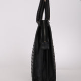 Vintage Bottega Veneta Black Intrecciato Milano Sac De Document