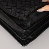 Vintage Bottega Veneta Black Intrecciato Milano Sac De Document