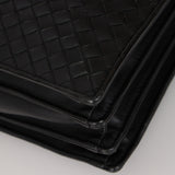 Vintage Bottega Veneta Black Intrecciato Milano Sac De Document