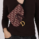 Dior 2019 Red Oblique Saddle Belt Bag