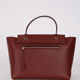 Celine Maroon Leather Braided Mini Belt Bag