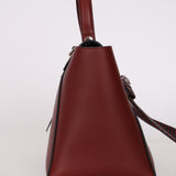 Celine Maroon Leather Braided Mini Belt Bag