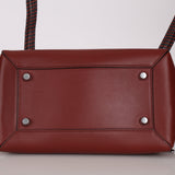 Celine Maroon Leather Braided Mini Belt Bag