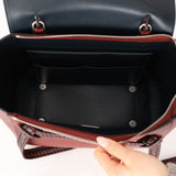 Celine Maroon Leather Braided Mini Belt Bag
