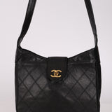 Chanel 1987 Quilted Calfskin Hobo with Pouch