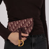 Dior 2019 Red Oblique Saddle Belt Bag