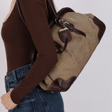 Prada Canapa Logo Jacquard Canvas Doctor Bag