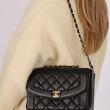Chanel 1996 Lambskin Medium Diana Flap Bag 24K GP