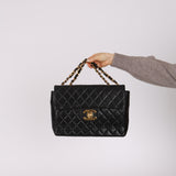 Chanel 1996 Lambskin XL Logo Jumbo Single Flap 24K GP