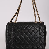 Chanel 1996 Lambskin XL Logo Jumbo Single Flap 24K GP
