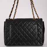 Chanel 1996 Lambskin XL Logo Jumbo Single Flap 24K GP