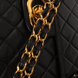 Chanel 1996 Lambskin XL Logo Jumbo Single Flap 24K GP