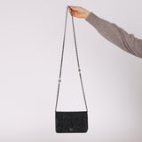 Chanel 2021 Caviar Camellia Wallet on Chain