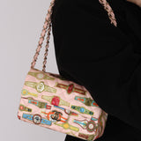 Limited Edition Chanel 2017 Pink Satin Paris-Cuba Cigare Mini Square Flap Bag