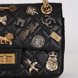 Chanel 2017 Quilted Aged Calfskin Lucky Charms 2.55 Reissue 224 Double Flap