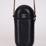 Chanel 2015 Lambskin Quilted Chain Around Phone Holder