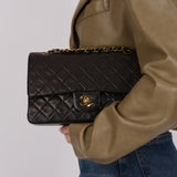 Chanel 1992 Medium Lambskin Classic Flap 24K GP