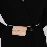 Chanel 2020 Nude Caviar Flap Belt Bag GHW