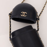 Chanel 2015 Lambskin Quilted Chain Around Phone Holder