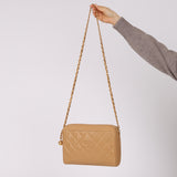 Chanel 1995 Beige Caviar Camera Bag 24K GP
