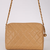 Chanel 1995 Beige Caviar Camera Bag 24K GP