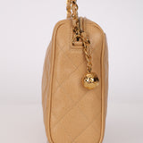 Chanel 1995 Beige Caviar Camera Bag 24K GP