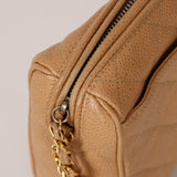 Chanel 1995 Beige Caviar Camera Bag 24K GP