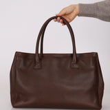 Chanel 2005 Chocolate Executive Cerf Medium Tote 24K GP