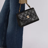 Chanel 1994 Lambskin Kelly Flap Handle Bag 24K GP