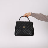 Chanel 2001 Caviar Kelly Top Handle Bag 24K GP