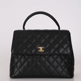 Chanel 2001 Caviar Kelly Top Handle Bag 24K GP