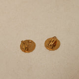 Chanel 1994 Medallion Clip-On Earrings 24K GP