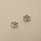 Chanel 2008 CC Silver Clip-On Earrings
