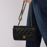 Chanel 1996 Lambskin Small Diana Bag 24K GP