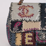 Limited Edition Chanel 2012 Mix Media Patchwork Jumbo Single Flap Bag