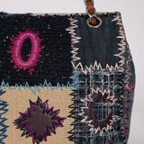 Limited Edition Chanel 2012 Mix Media Patchwork Jumbo Single Flap Bag